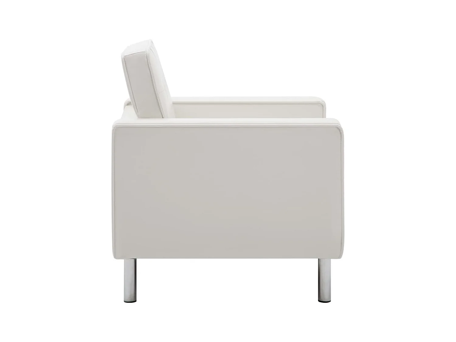 Fauteuil Blanc 75x70x75 cm Similicuir