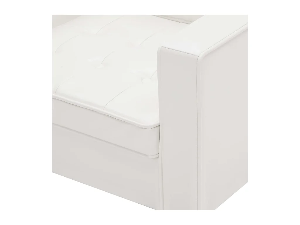 Fauteuil Blanc 75x70x75 cm Similicuir