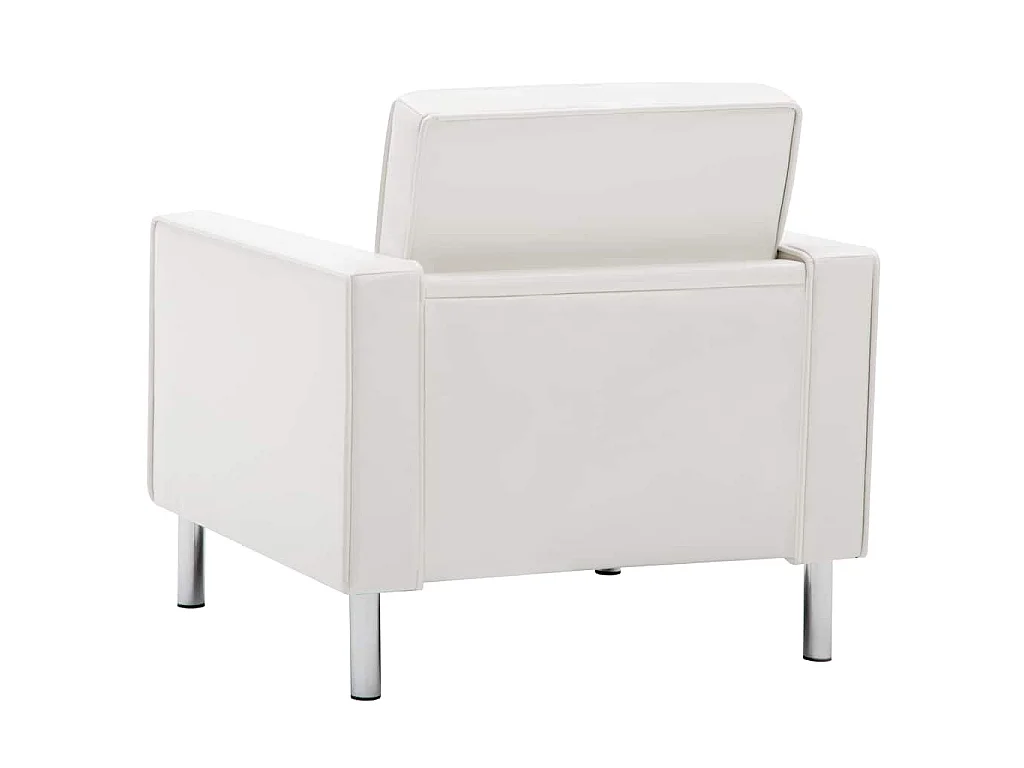Fauteuil Blanc 75x70x75 cm Similicuir