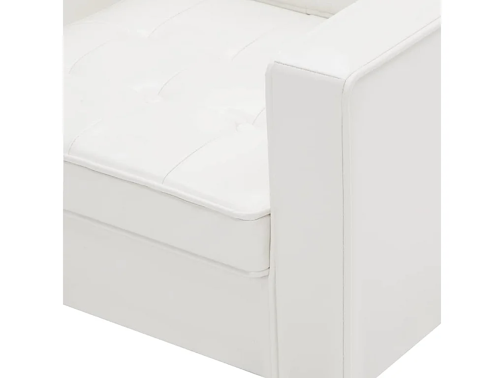 Fauteuil Blanc 75x70x75 cm Similicuir