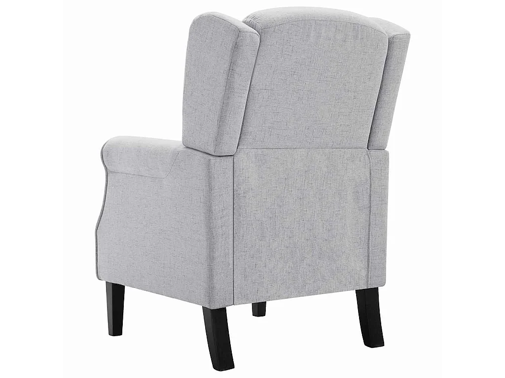 Fauteuil gris clair tissu