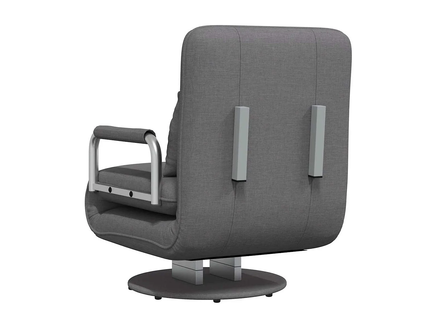 Fauteuil pivotant et canapé-lit gris foncé tissu