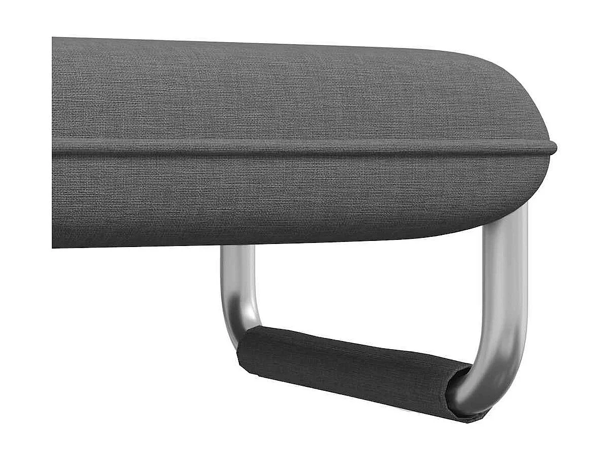 Fauteuil pivotant et canapé-lit gris foncé tissu