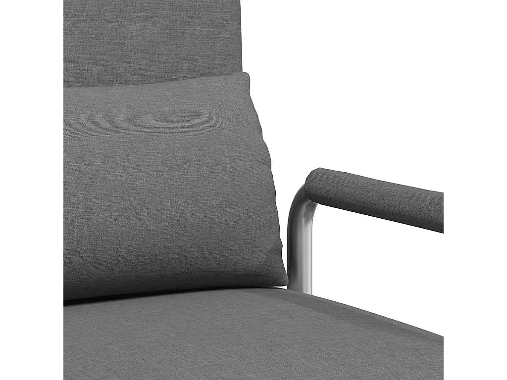 Fauteuil pivotant et canapé-lit gris foncé tissu
