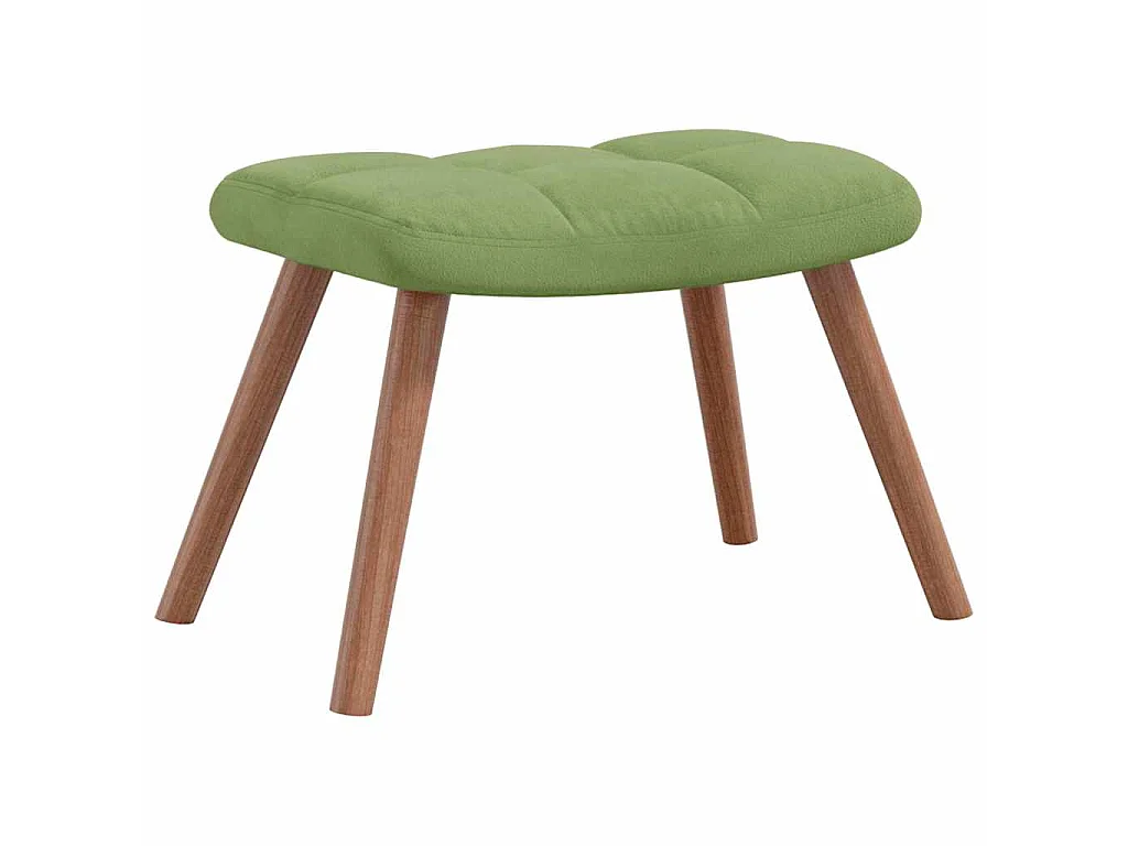 Schommelstoel met voetenbank fluweel lichtgroen