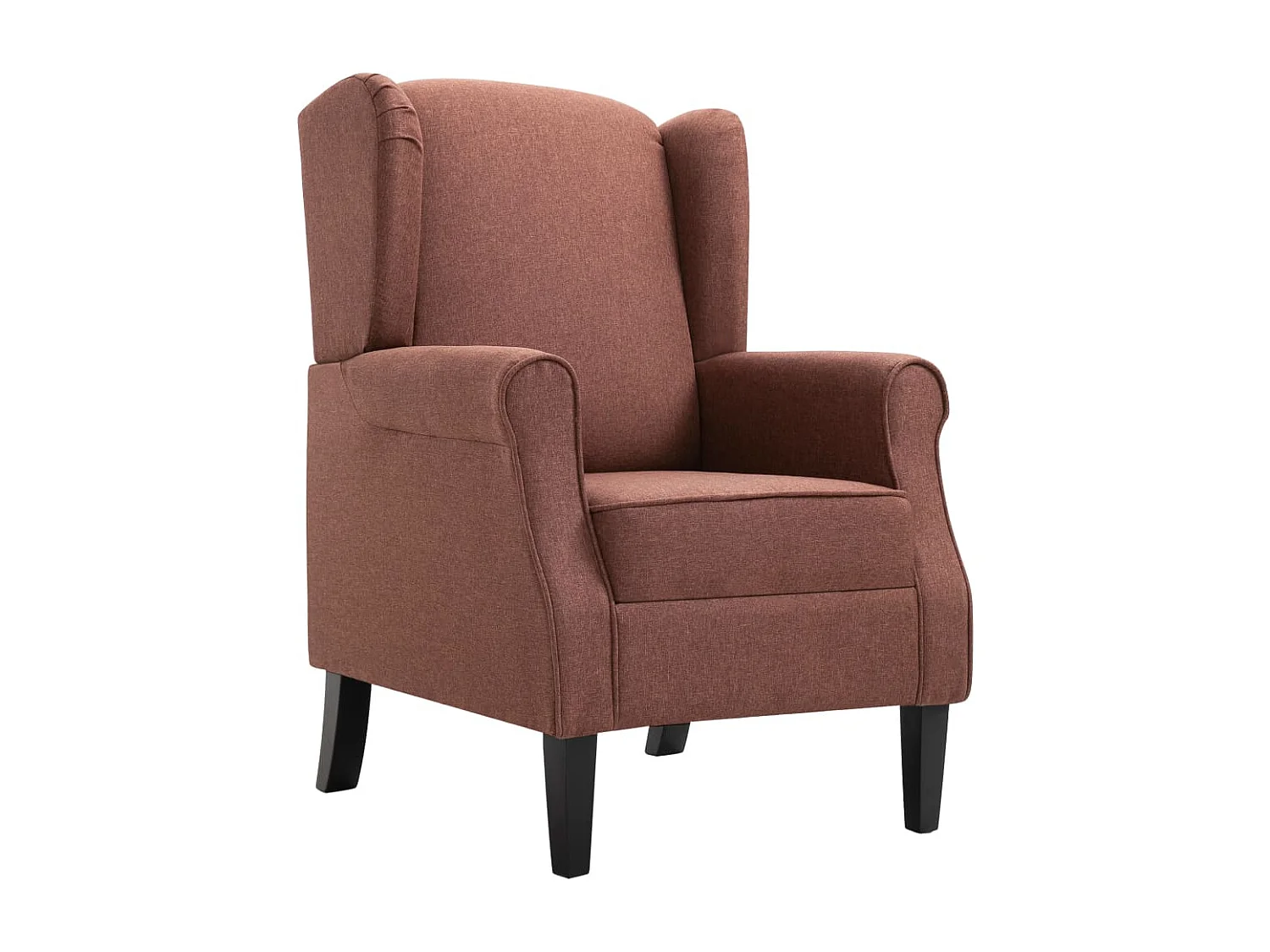 Fauteuil marron tissu