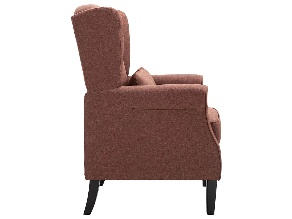 Sillón de tela marrón
