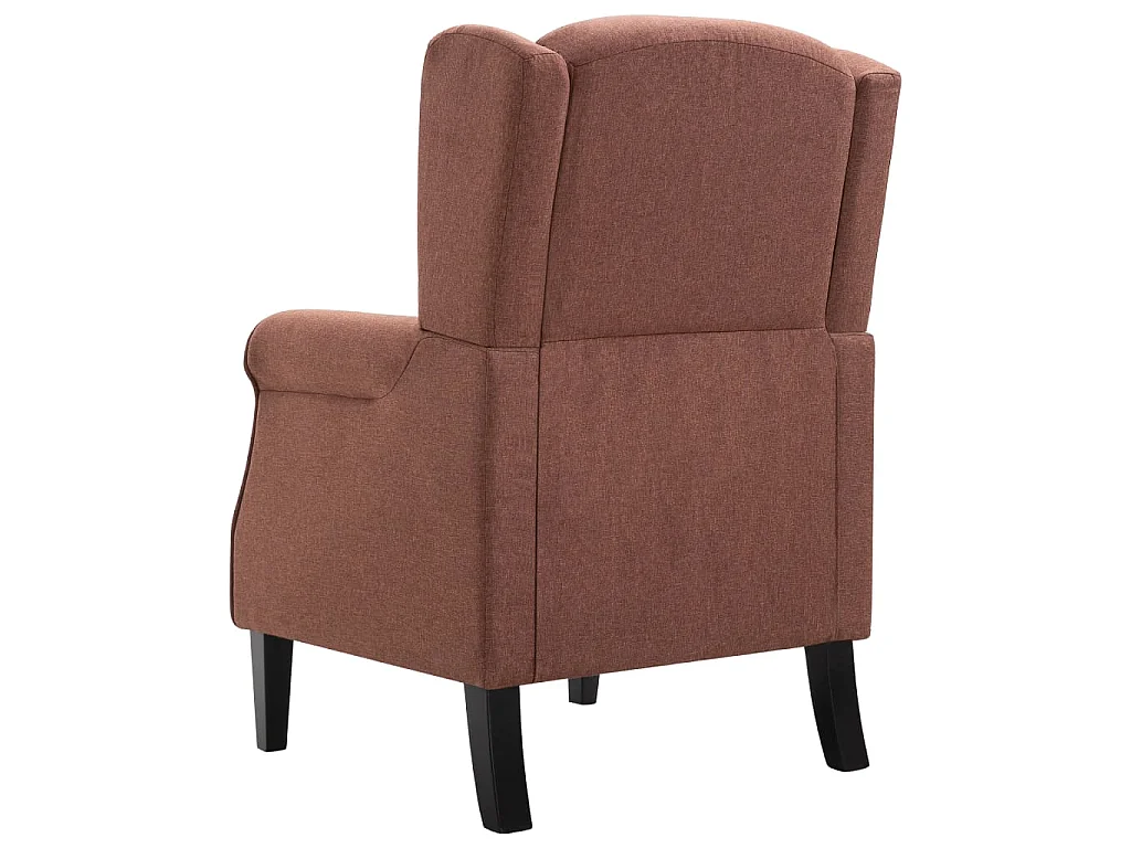 Sillón de tela marrón