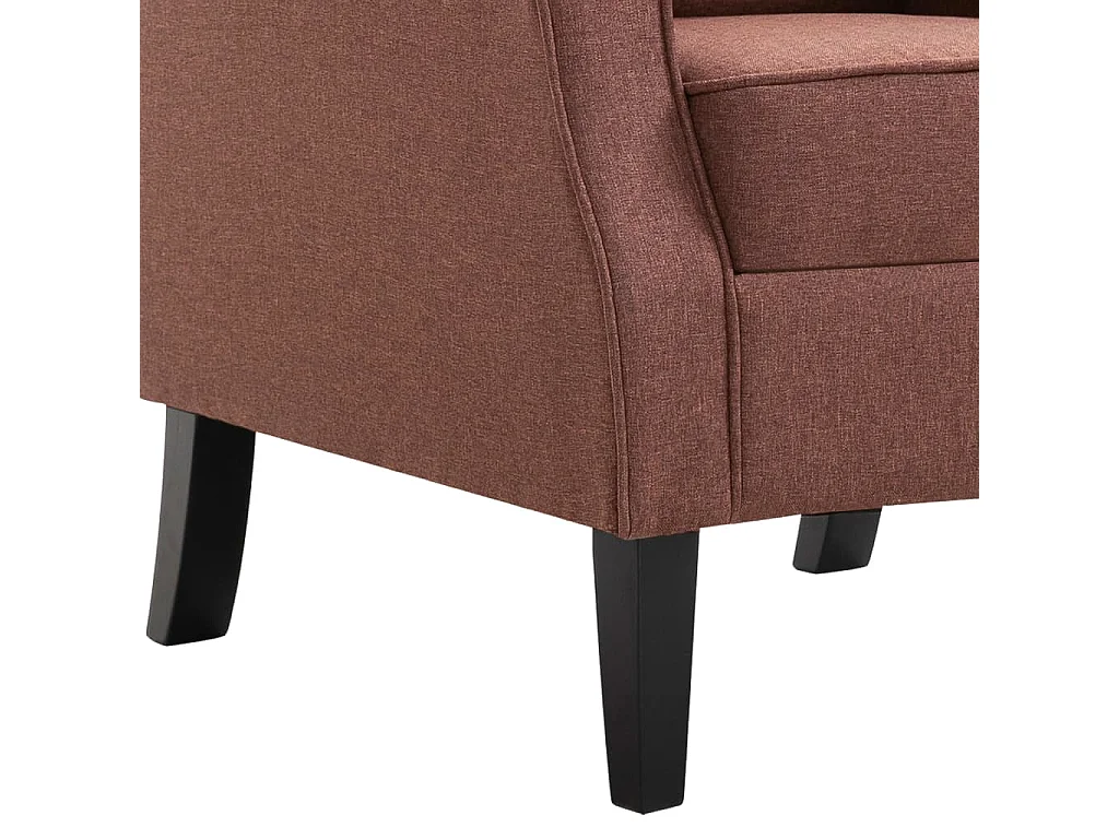 Sillón de tela marrón