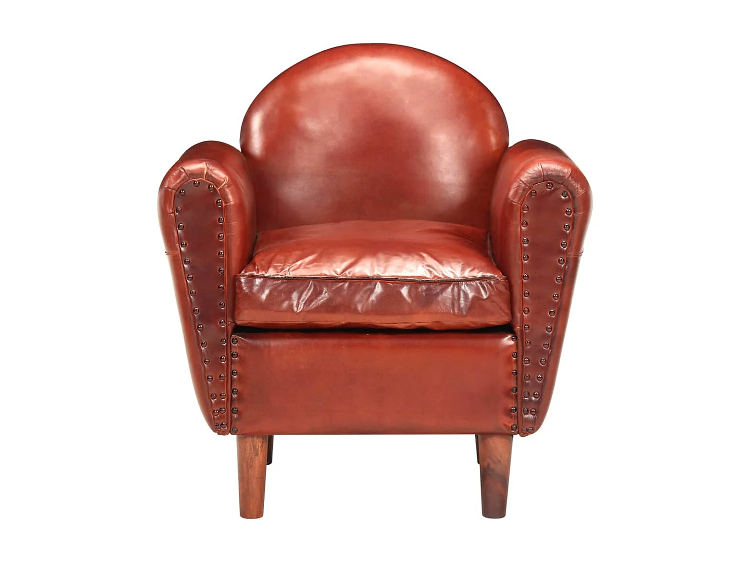 Chaise cabriolet Marron 77x65x79 cm Cuir véritable