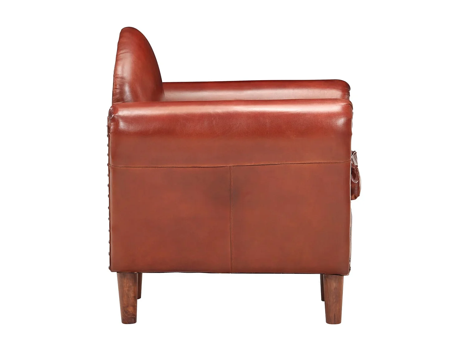 Chaise cabriolet Marron 77x65x79 cm Cuir véritable