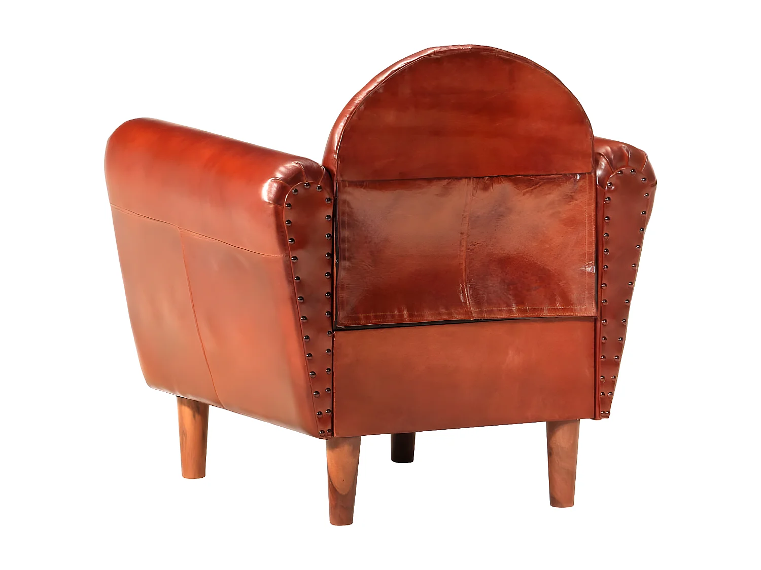 Chaise cabriolet Marron 77x65x79 cm Cuir véritable