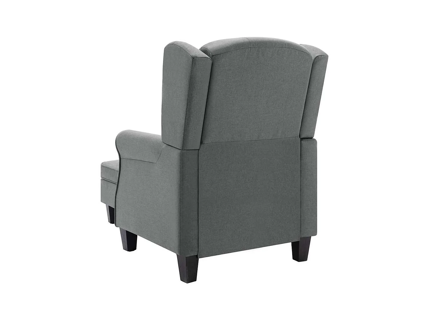 Fauteuil avec repose-pied Gris clair Tissu