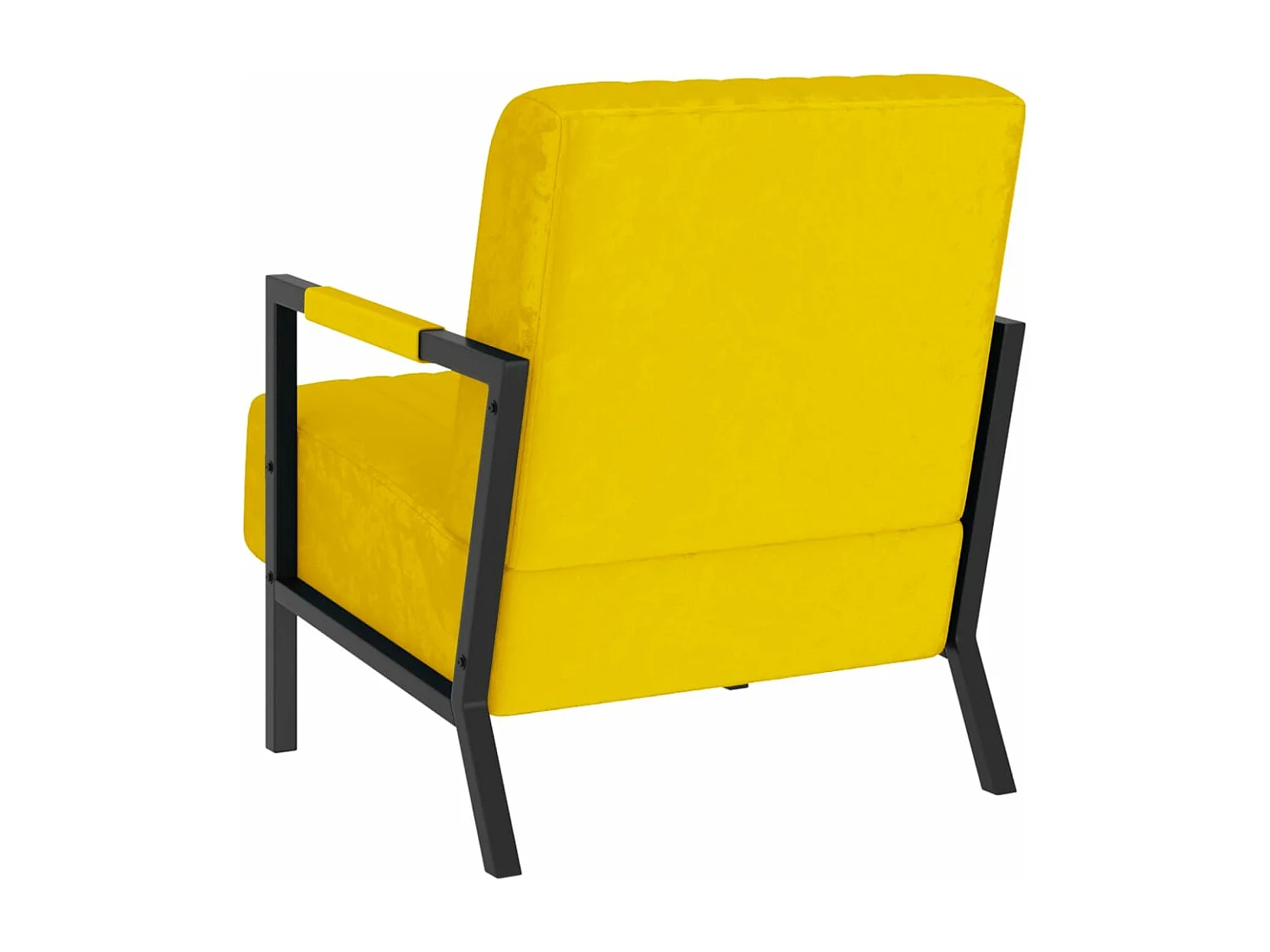 Fauteuil jaune moutarde velours