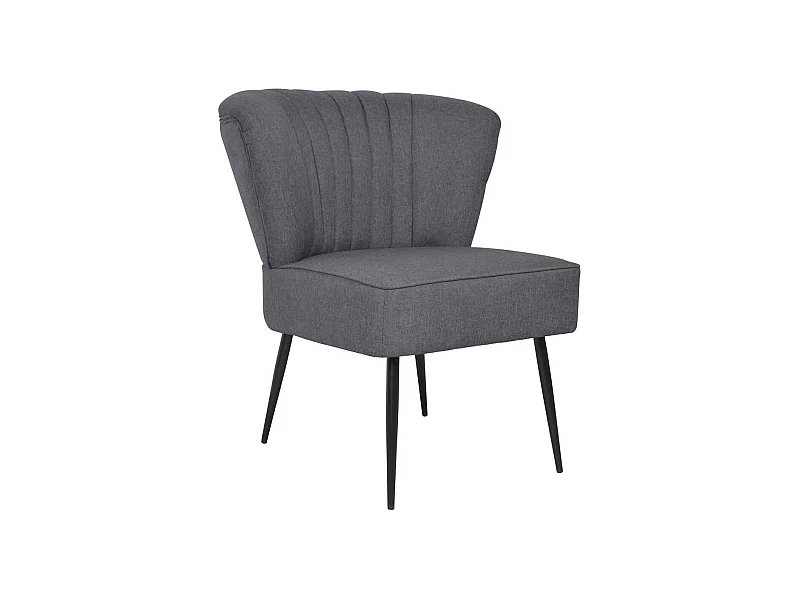 Chaise de cocktail gris foncé tissu