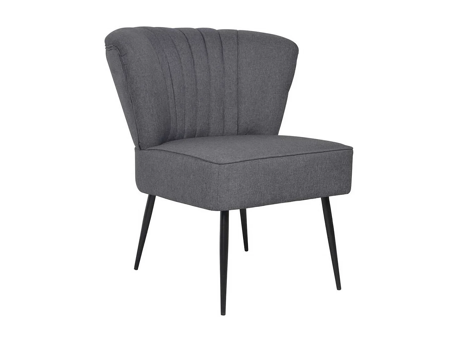 Chaise de cocktail gris foncé tissu