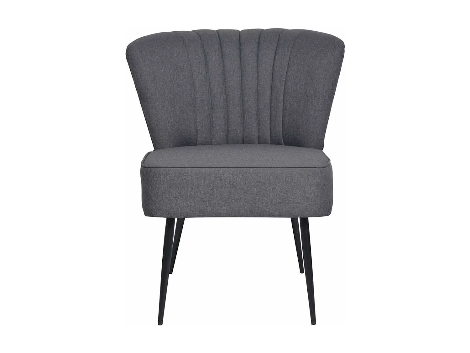 Chaise de cocktail gris foncé tissu