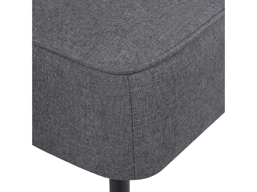 Chaise de cocktail gris foncé tissu