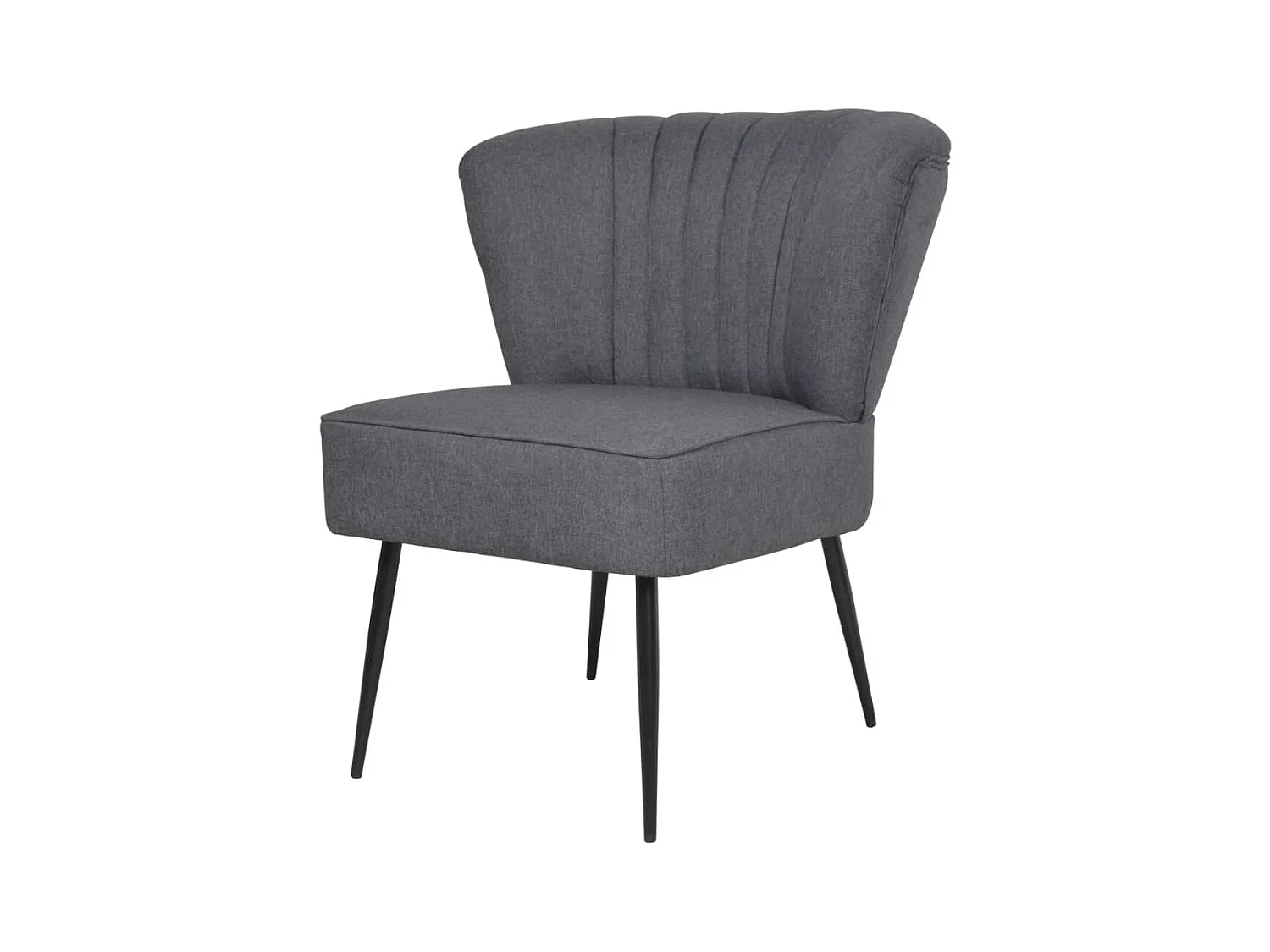 Chaise de cocktail gris foncé tissu