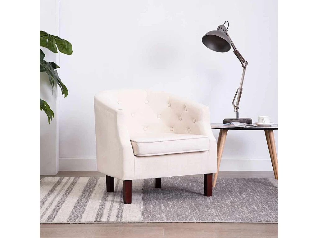 Poltrona Beige in Tessuto