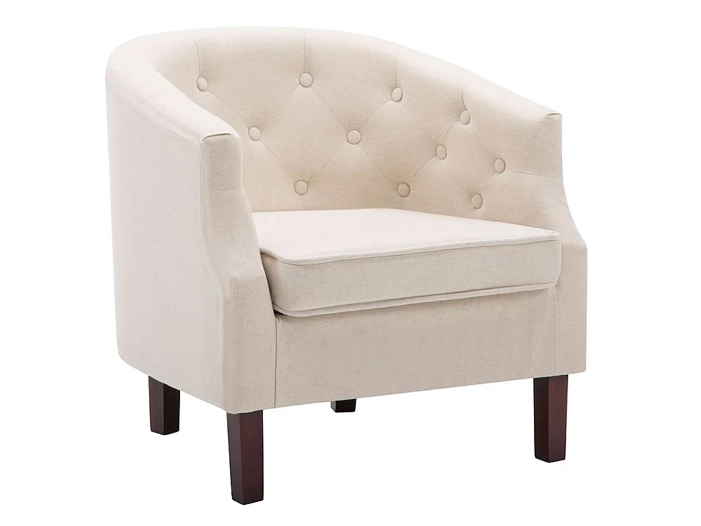 Sillón de tela beige