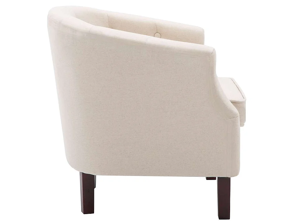 Sillón de tela beige