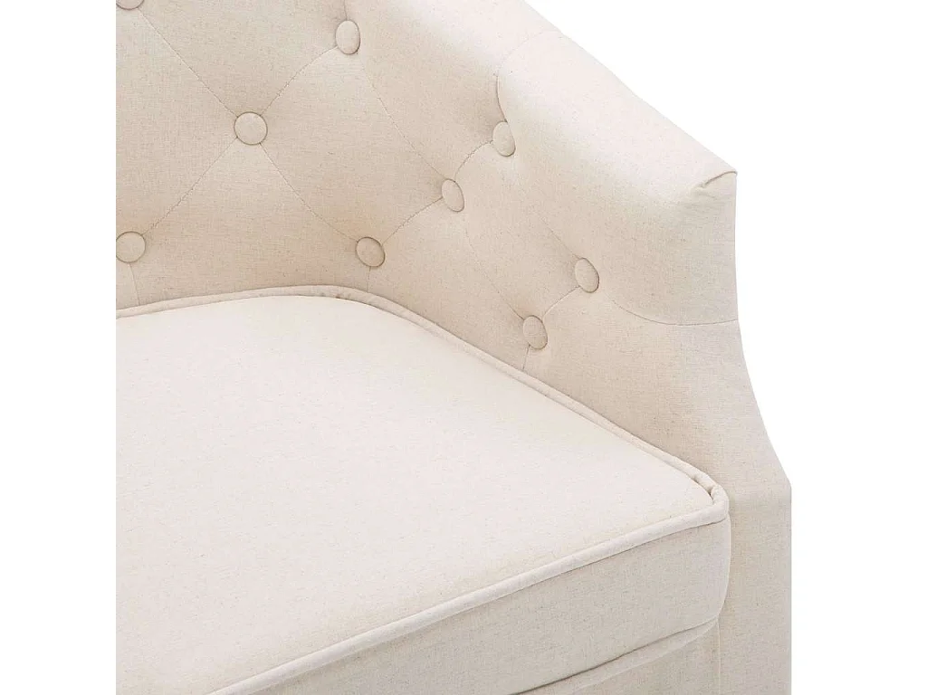 Sillón de tela beige