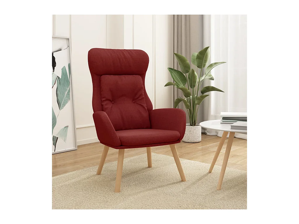 Chaise de relaxation Rouge bordeaux Tissu
