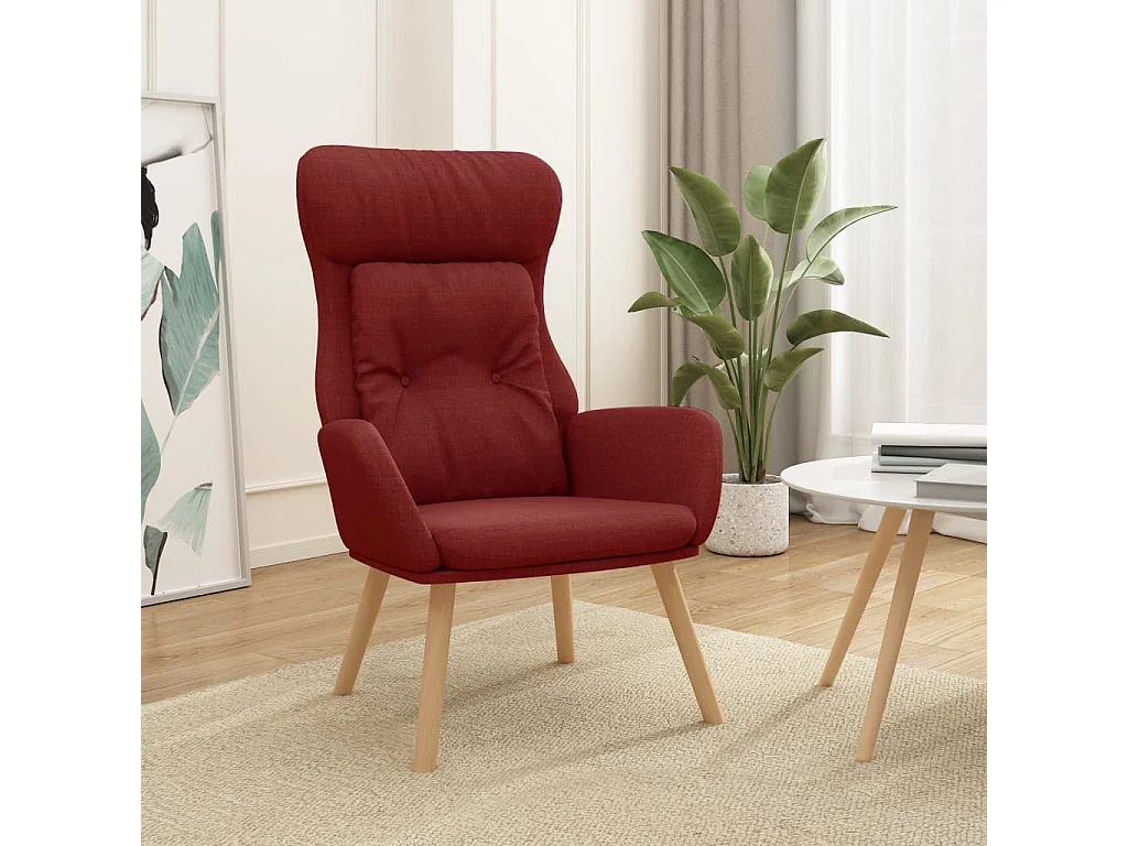 Chaise de relaxation Rouge bordeaux Tissu