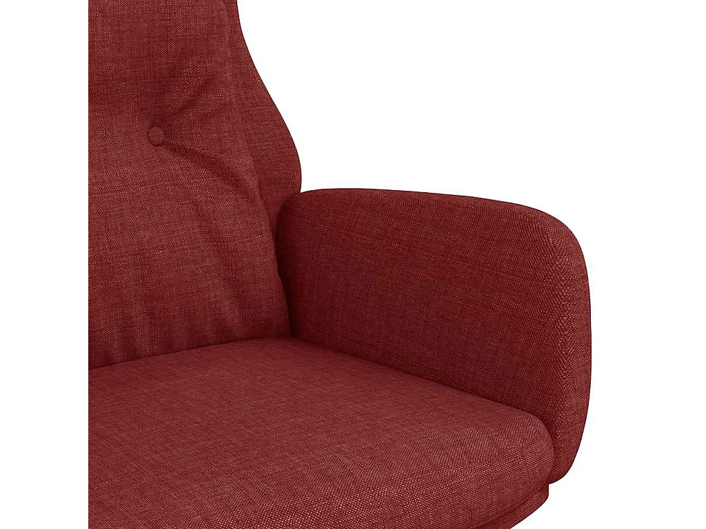 Sillón de relax de tela color rojo tinto