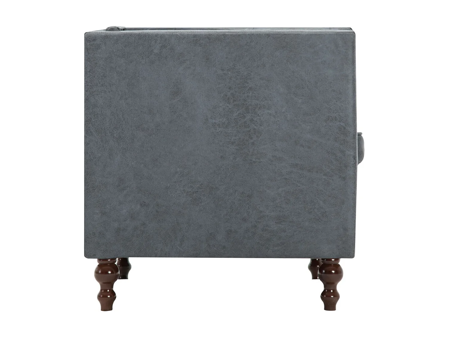 Sillón Santa Cruz tapizado de tela gris 70x72x68 cm
