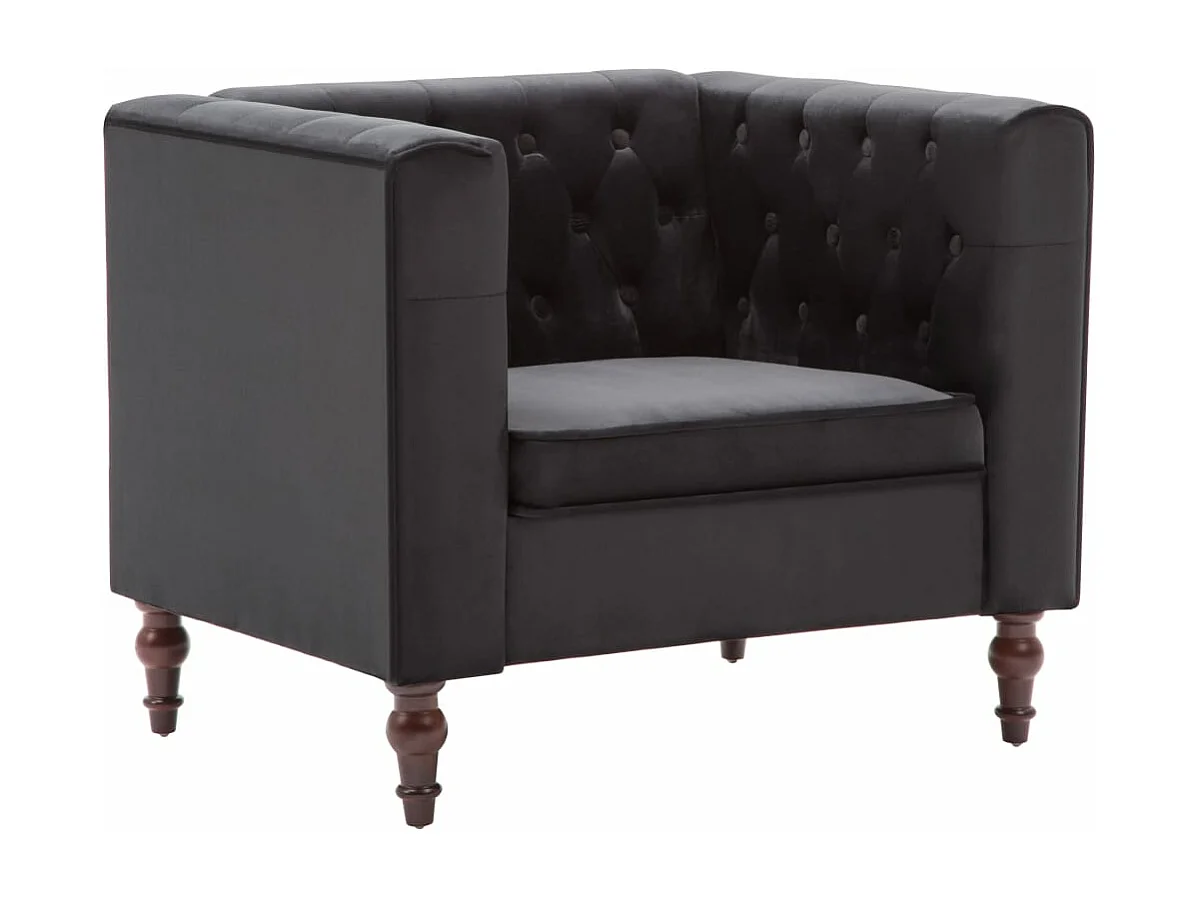 Fauteuil noir velours