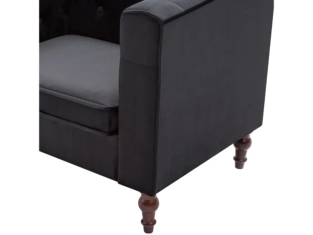 Fauteuil noir velours