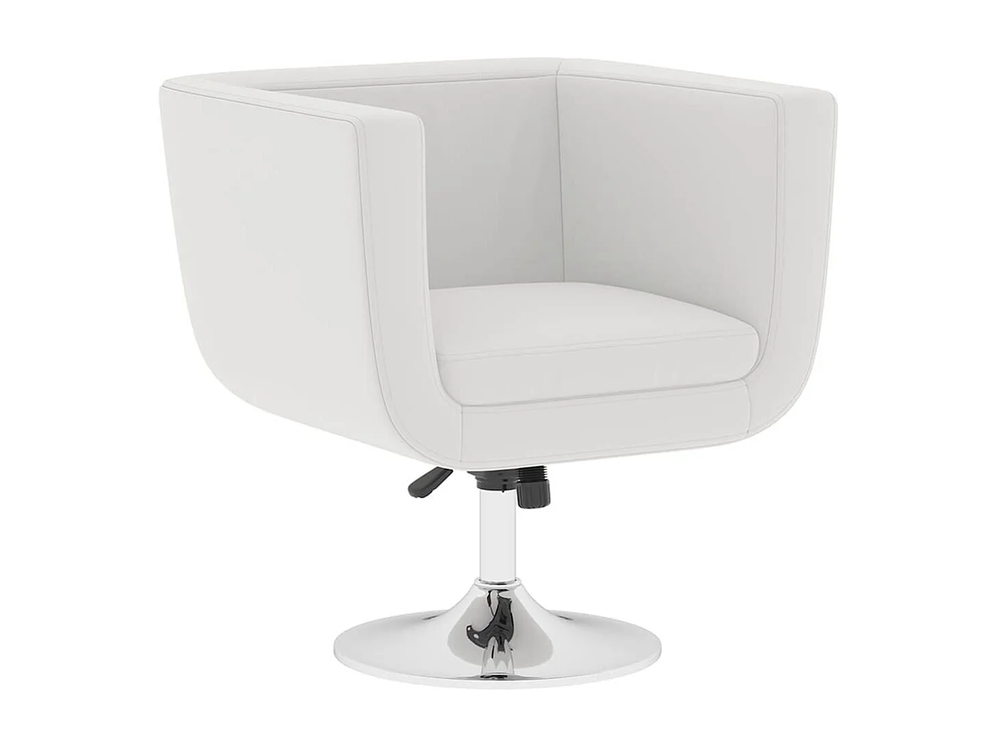 Taburete de bar cuero sintético blanco