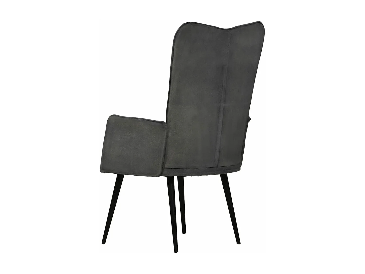 Ohrensessel Schwarz Canvas