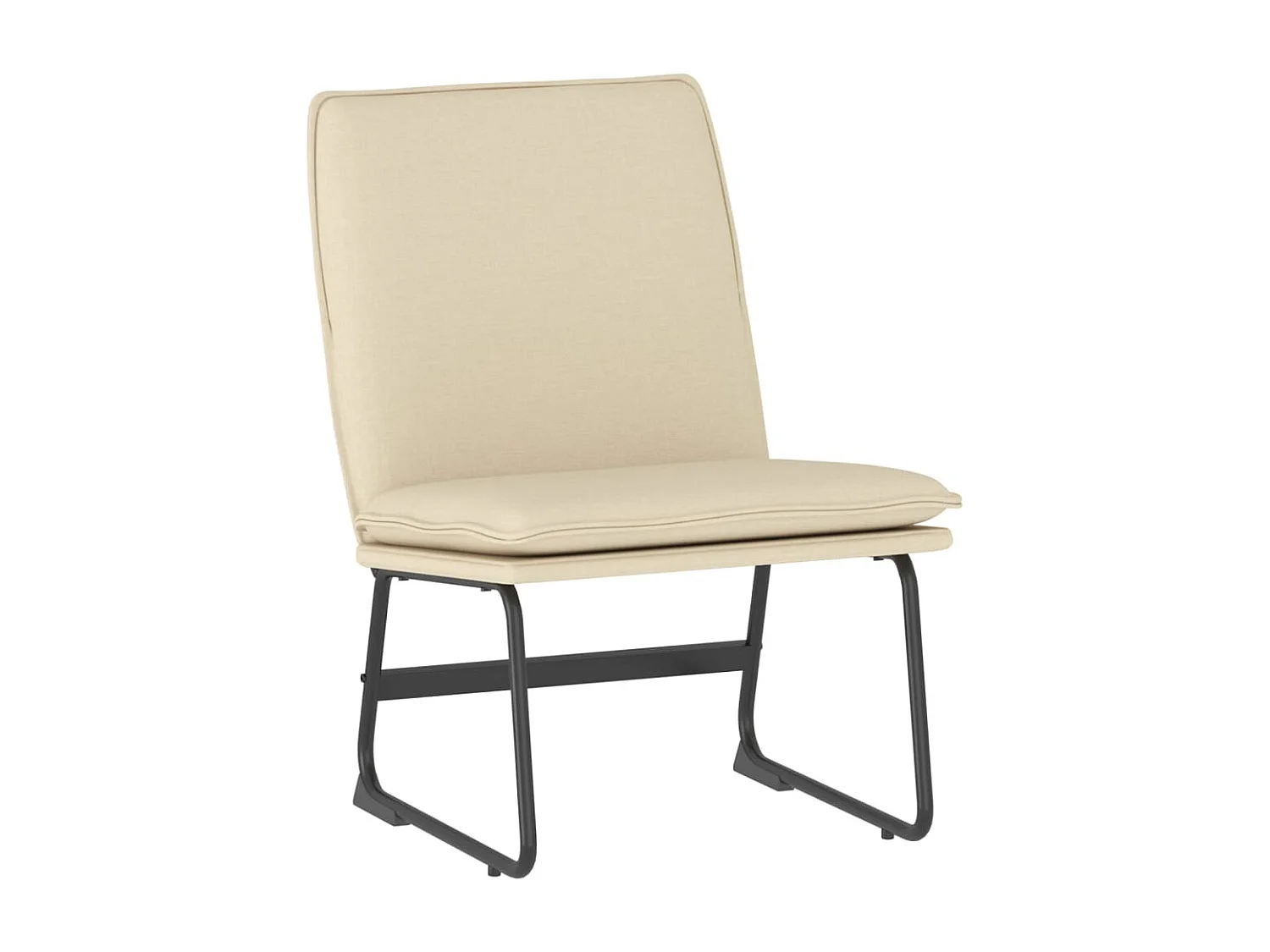 Chaise longue Crème 52x75x76 cm Tissu