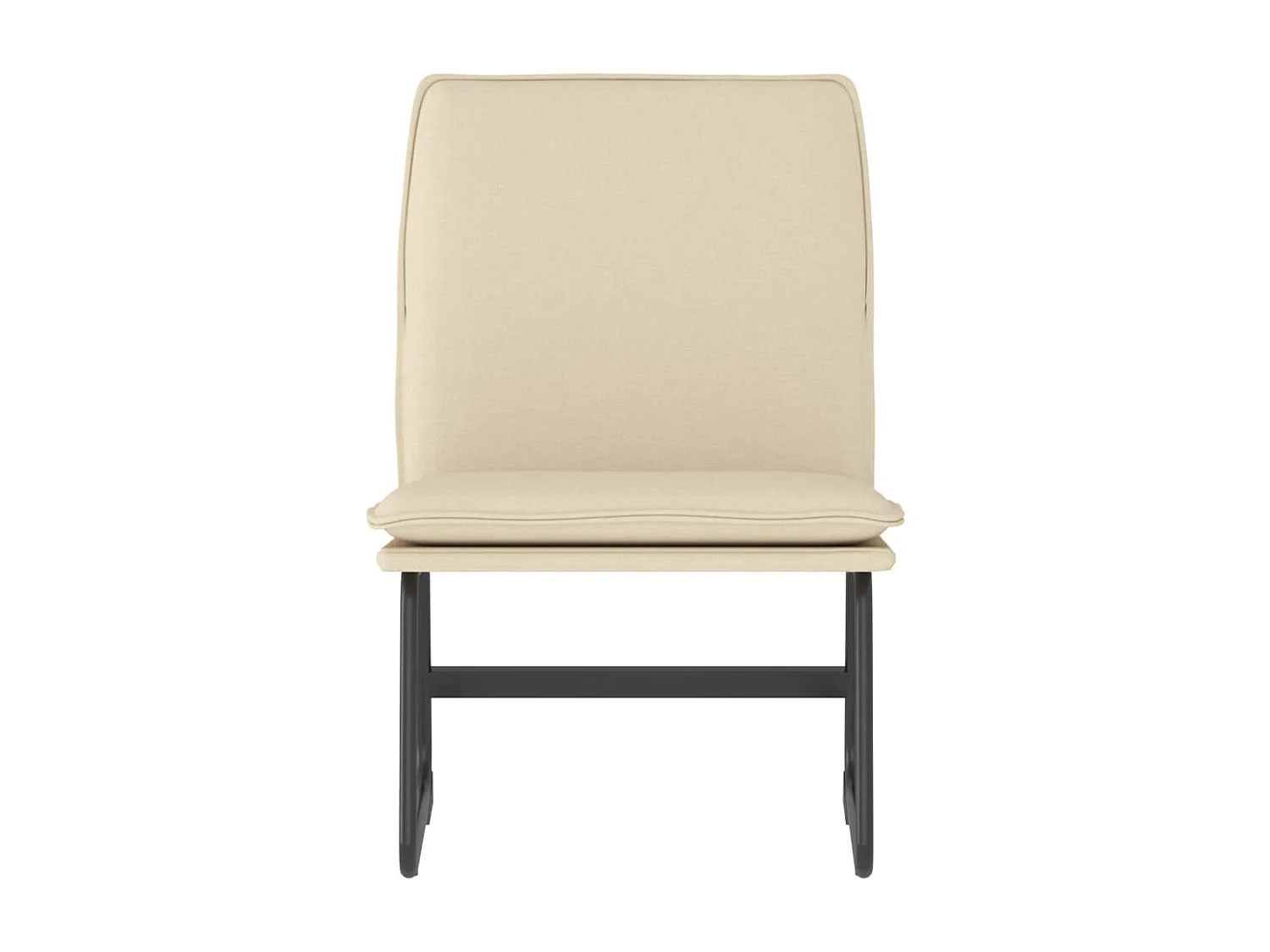 Chaise longue Crème 52x75x76 cm Tissu