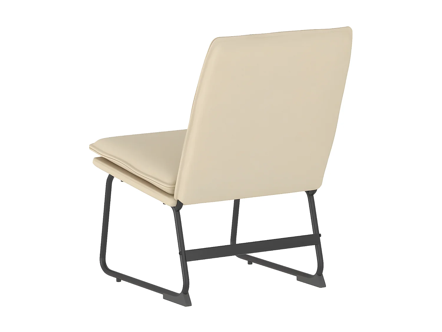 Chaise longue Crème 52x75x76 cm Tissu