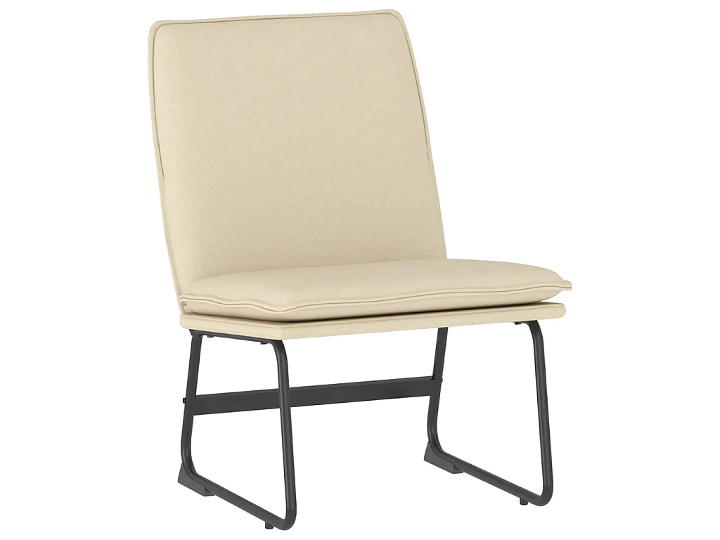 Chaise longue Crème 52x75x76 cm Tissu