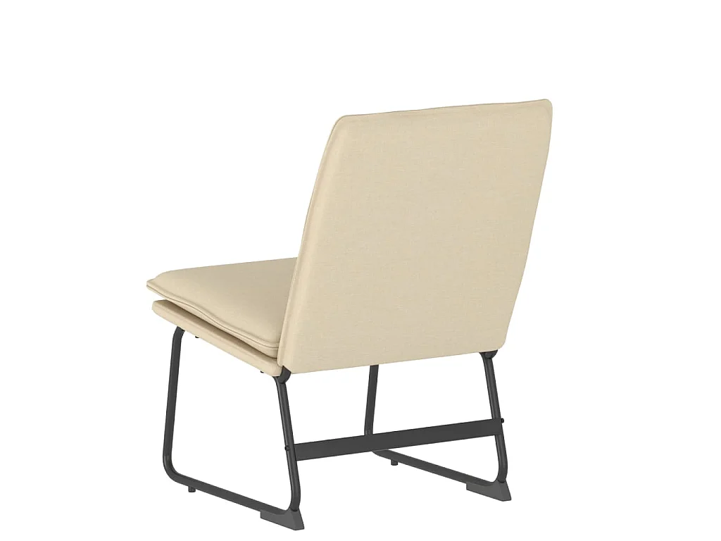 Chaise longue Crème 52x75x76 cm Tissu