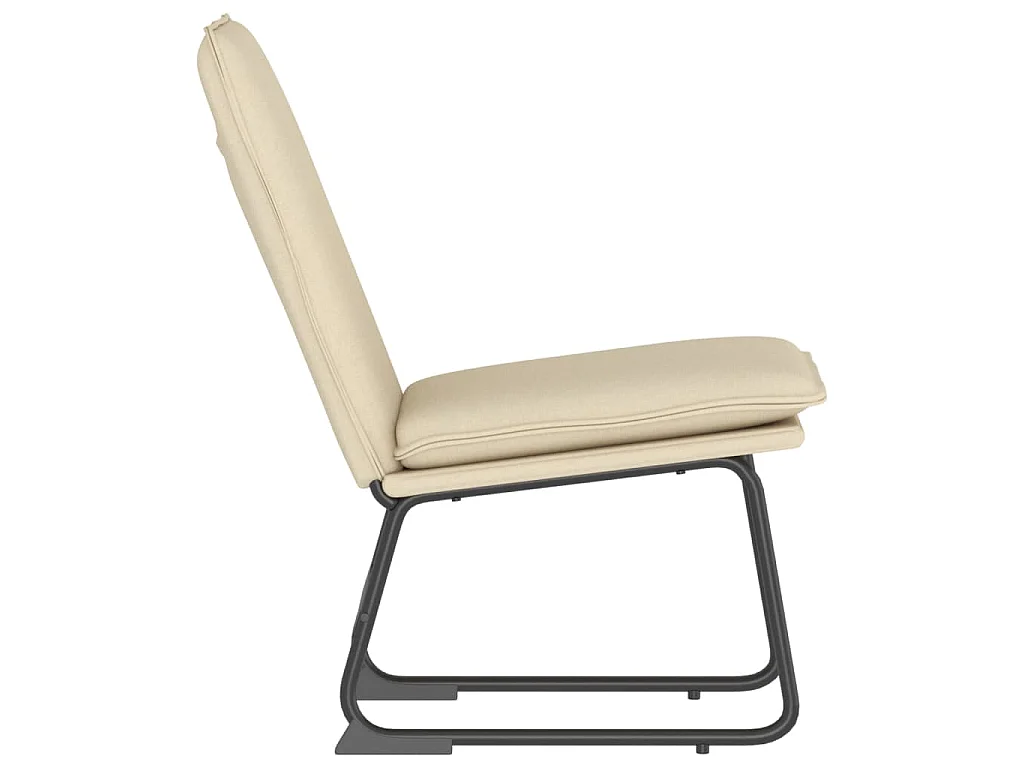Chaise longue Crème 52x75x76 cm Tissu