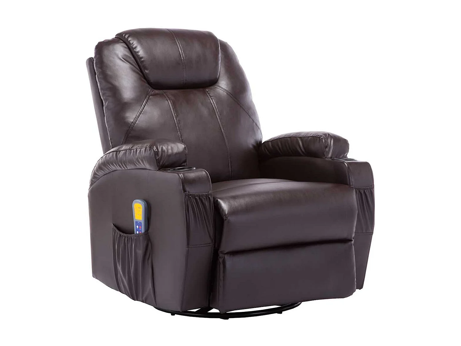 Fauteuil à bascule de massage Marron Similicuir