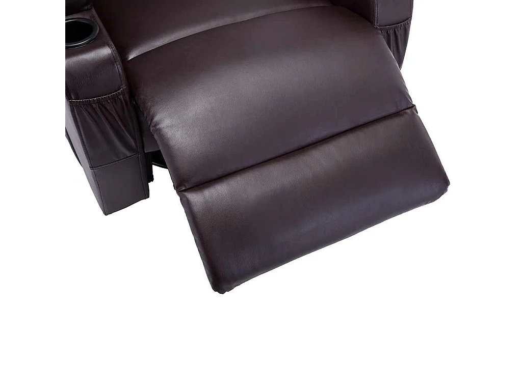 Fauteuil à bascule de massage Marron Similicuir