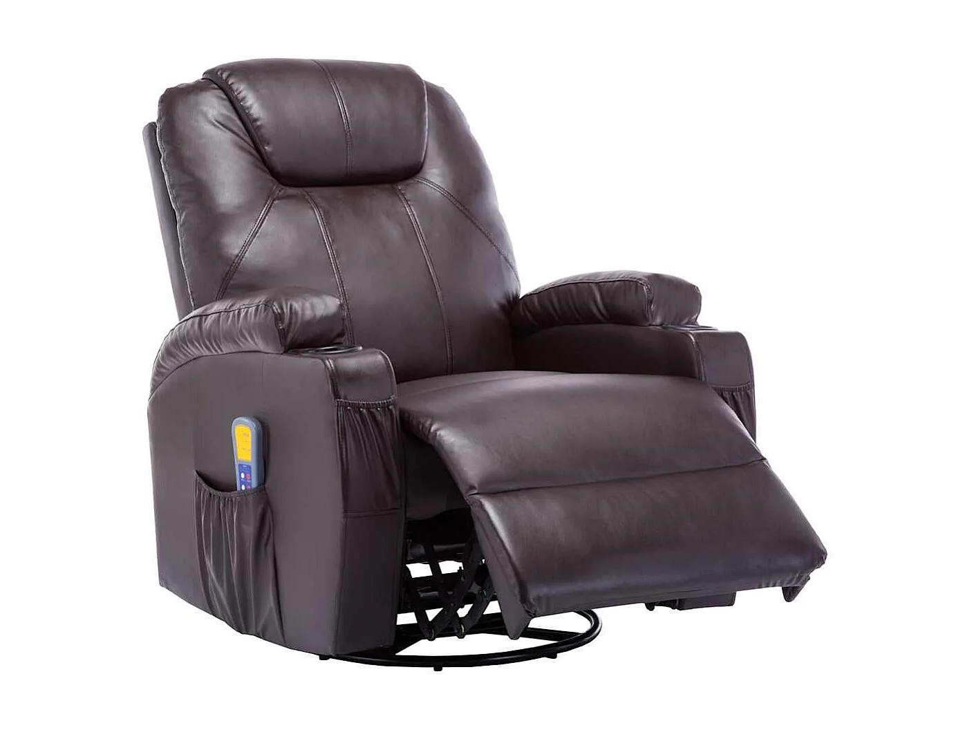 Fauteuil à bascule de massage Marron Similicuir