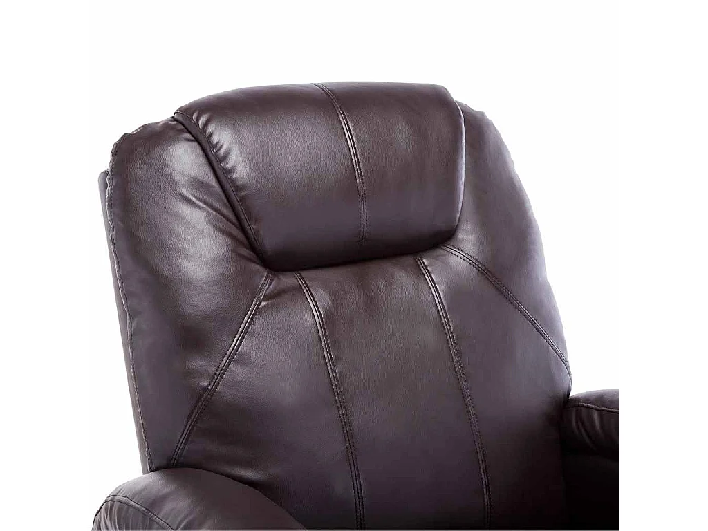 Fauteuil à bascule de massage Marron Similicuir