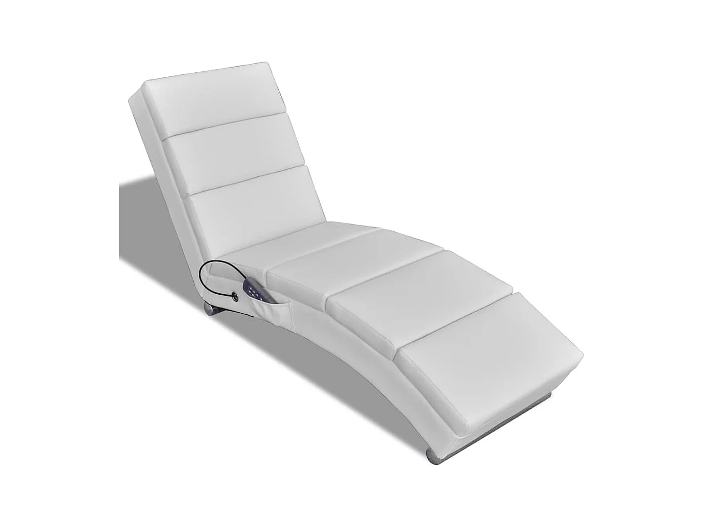 Chaise longue de massage Blanc Similicuir
