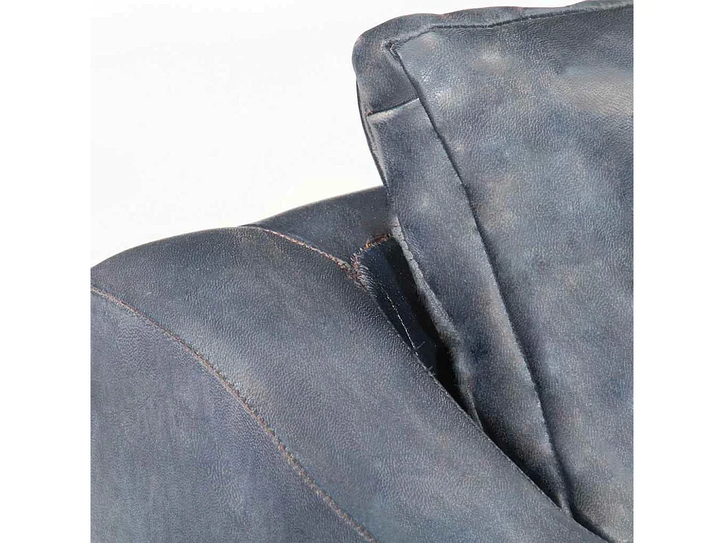 Chaise cabriolet Gris cuir véritable