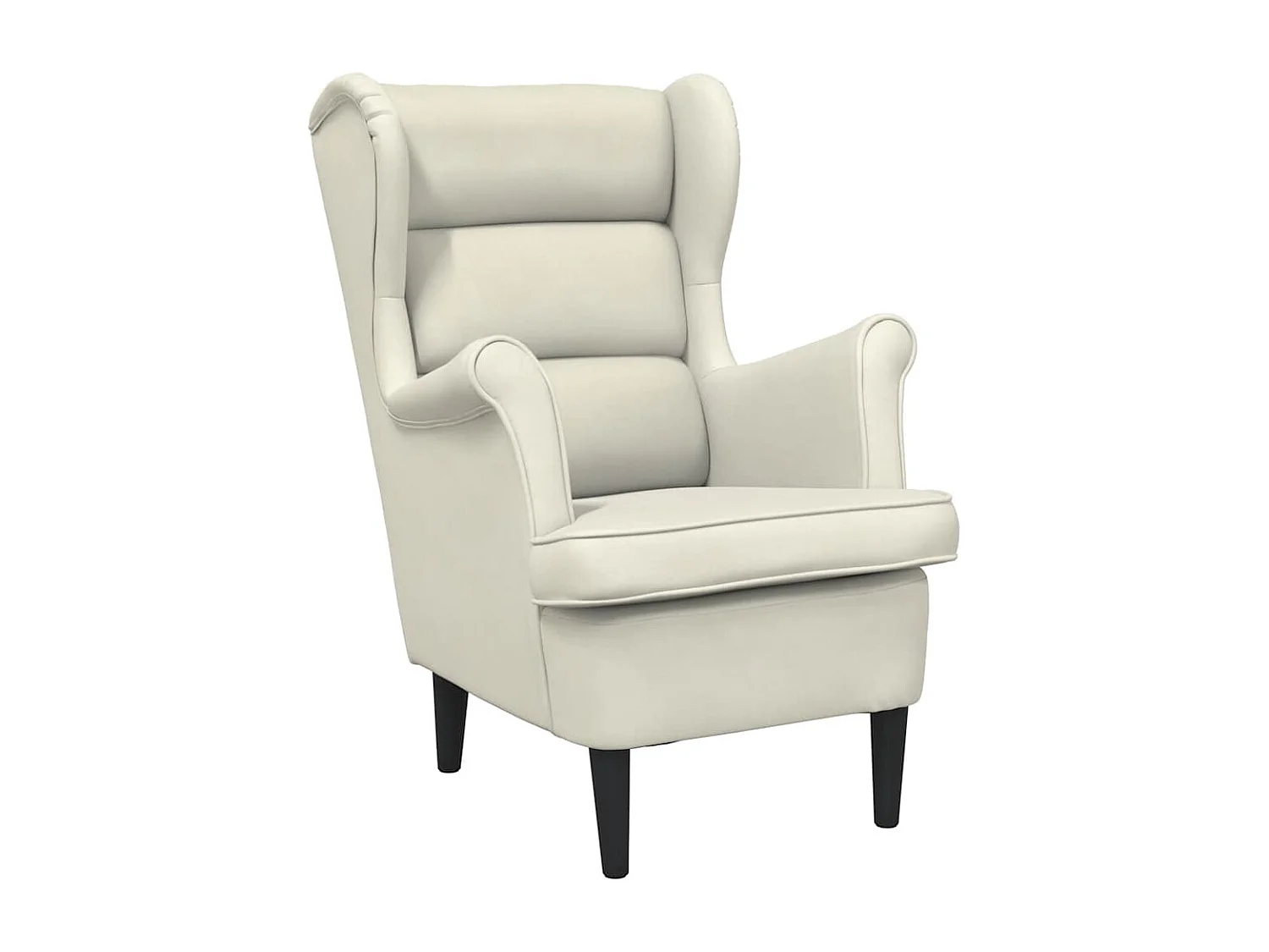 Fauteuil blanc crème velours