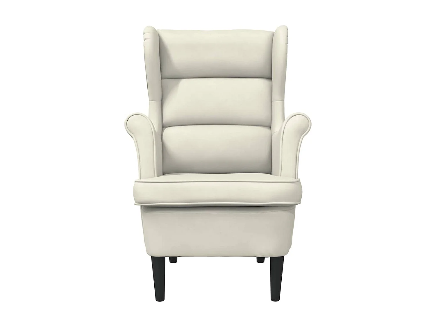 Fauteuil blanc crème velours