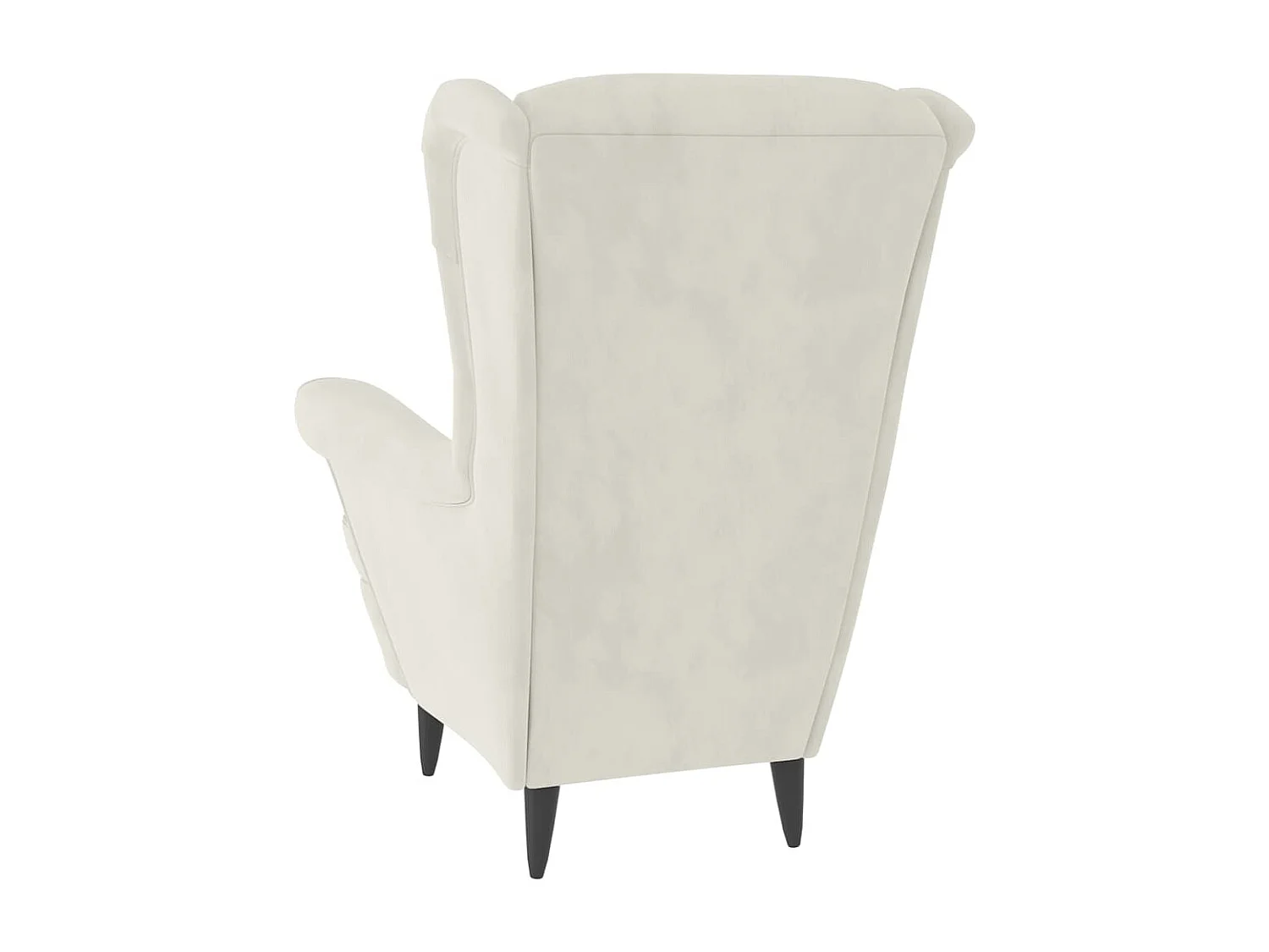 Fauteuil blanc crème velours